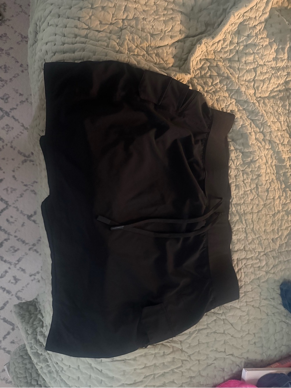 Women's Black Pull-On Lounge skirt with built in shorts